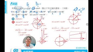 廣義角三角比的性質41三角比的大小利用單位圓p24類題 [upl. by Garold]