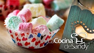 Como hacer marshmallow o malvaviscos en recetas para niños golosinas caramelos y chuches [upl. by Morita]