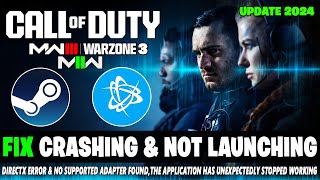 How to fix MW3 Warzone 3 Crashing amp Not Launching  Easy FIX   NEW UPDATE 2024 [upl. by Ahtiekal]