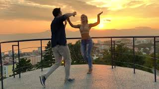 AMAZING SALSA Dance With Most Beautiful Sunset View [upl. by Odrick]