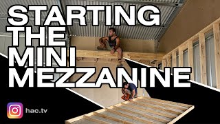 DIY Workshop Mezzanine  Shed Build  Garage Storage  Mini Mezzanine  Framing  Ep 02 [upl. by Randal]