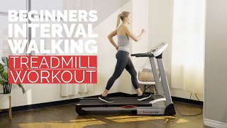 20 Min Interval Walking Treadmill Workout for Beginners [upl. by Mil]