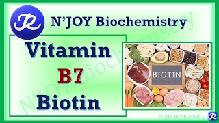 12 Vitamin B7Biotin  Water Soluble Vitamins Vitamins Biochemistry NJOYBiochemistry [upl. by Key518]