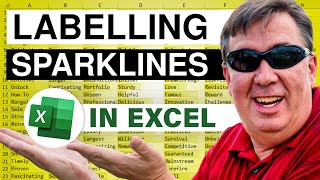 Excel  How to Add Labels to Sparklines in Excel  Episode 1194 [upl. by Alburga904]