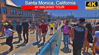 Santa Monica Pier Walk  4K Walking Tour  Iconic California Landmark [upl. by Cecilla]