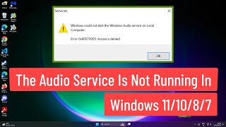 The Audio Service is not running in Windows 111087 [upl. by Hankins581]