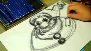 Come disegnare un babbo natale Scuola di disegno School of design [upl. by Nalepka633]