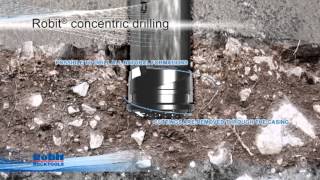 Robit rocktools  Eccentric VS Concentric casing system [upl. by Laubin]