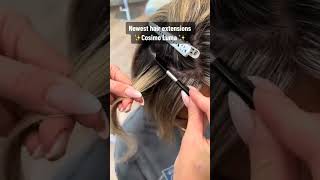 Latest hair extension method reuse your previous hair extensions hairtutorial hairup hairtok [upl. by Enined]