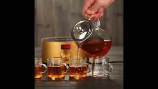 Elegant HeatResistant Glass Teapot with Filter  The Perfect Tea Brewing Companion temudeals [upl. by Yffub233]