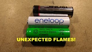 Whats inside Eneloop and LIDL NiMh cells fire apparently [upl. by Soracco]