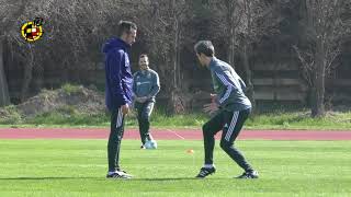 Trabajo preventivo en el primer entrenamiento de la selección española femenina en Austria [upl. by Osnofedli]