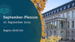 SeptemberPlenum Freitag 27 September 2024 [upl. by Dimond132]