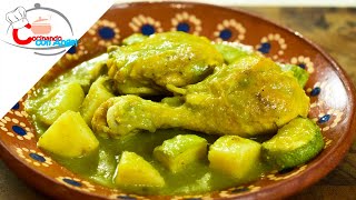 Pollo en Salsa Verde con Calabazas y Papas [upl. by Hennessey224]