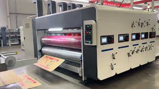 2 Colors Carton Box Printer Slotter Rotary Die Cutter Machine [upl. by Alhahs]