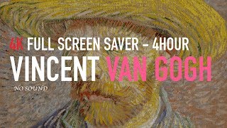 4K UHD Vincent Van Gogh Paintings 169 4hour Screen Saver Art Wall [upl. by Ottilie]