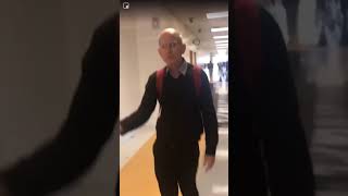 Old man doing gang signs in school‼️‼️😂 [upl. by Yadnil]