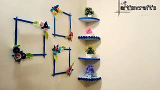 how to make corner shelf with cardboard  कार्डबोर्ड से कॉर्नर शेल्फ कैसे बनाएं [upl. by Dag]