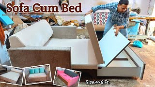 How To Make Three Fold Sofa Cum Bed 4×6How To Build Folding Sofa Bed For HomeSofa Combed [upl. by Gran]