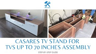 Meble Furniture EVORA TV Stand Assembly Casares TV Stand for TVs up to 76quot Assembly [upl. by Eugatnom]