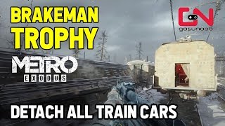 Metro Exodus  Brakeman Trophy  Detach all train cars on the Moscow level [upl. by Ardnua]