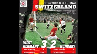 1954 FIFA World Cup Final  Hungary 23 Germany  All Goals amp Highlights  1954 ФИФА Чемпионат Мира [upl. by Alcot]