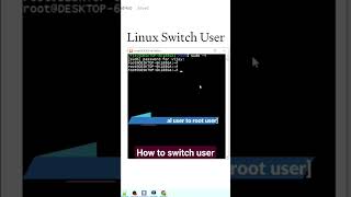 How to switch User user switchuser linux linuxcommands [upl. by Dressel]