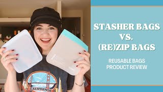 Product Review Stasher Bags VS reZip Bags│Reusable Zippie Bags for Low Waste Living [upl. by Fogel]