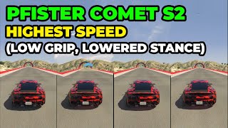 PFISTER COMET S2  Speed Test Low Grip Lowered Stance  Which is Best  GTA 5 Online [upl. by Britni]