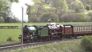 LNER D49 MORAYSHIRE amp LMS ROYAL SCOT APPROACHING CARROG LLANGOLLEN RAILWAY [upl. by Paik]