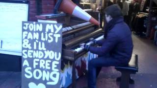 Stephen Ridley  Amazing pianistsinger in Camden London [upl. by Osi]