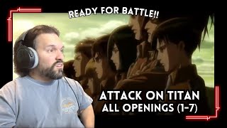 EDM Producer Reacts To Attack On Titan ALL Openings 17 [upl. by Shutz709]