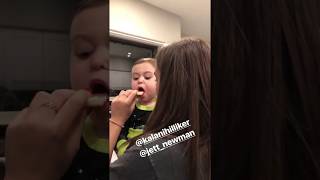 Kalani Hilliker of Dance Moms Feeds Baby Brother [upl. by Airehs]