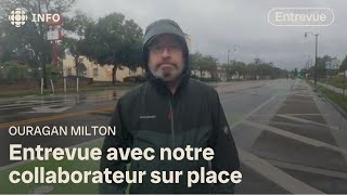 Milton fonce sur la Floride  entrevue avec notre collaborateur à Sarasota [upl. by Yeliw867]