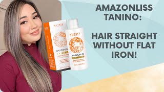 Amazonliss Tanino make you hair straight without flat iron [upl. by Ramoj]