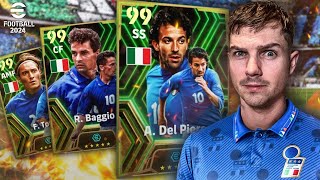 BLITZ CURLER DEL PIERO TOTTI amp BAGGIO  eFootball 2024 Review amp Builds [upl. by Ozzie]