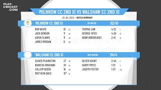 Milnrow CC 2nd XI v Walshaw CC 2nd XI [upl. by Auberbach]