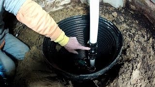 How To Set Sump Pump and Discharge Through Foundation Wall by Apple Drains [upl. by Pascha348]