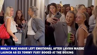 Emotional MollyMae Hague Breaks Down at Maebe Launch as Tommy Fury Gets Booed at Boxing Match [upl. by Cima831]