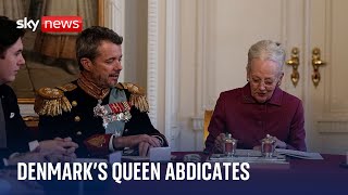 Denmark has new King as Queen Margrethe II abdicates [upl. by Edniya]