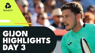 Carreno Busta Faces Monteiro Thiem Korda amp Paul In Action  Gijon 2022 Day 3 Highlights [upl. by Rocray]