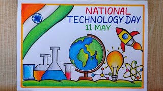 National Technology Day Poster Drawing easy11 May  How to draw Technology Day Drawing [upl. by Merdith219]