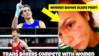 2 Trans Boxers cleaned to Compete in Paris Olympic as WOMEN  Imane Khelif Smashed female opponent [upl. by Enidan]