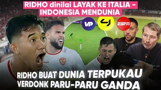 Verdonk buat semua Merinding “Lari saat Pincang” Ridho Level Serie A Media Dunia sorot TIMNAS [upl. by Knick]