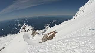 out of Pearly gates top of the bergschrund Mt Hood [upl. by Yclek]