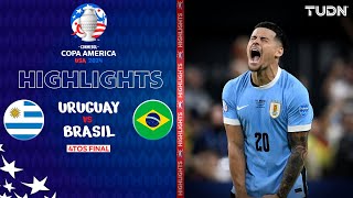 HIGHLIGHTS  Uruguay vs Brasil  Copa América 2024  4tos  TUDN [upl. by Hereld]