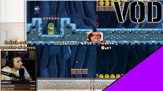 Completing a Mario Maker 100 Man with random nerfs VOD [upl. by Galan]