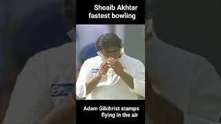 Shoaib Akhtar fastest bowling against Adam Gilchrist shoaibakhtar fastbowling adamgilchrist [upl. by Sirhc]