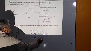 Componentes vectoriales o rectangulares de un vector 1 [upl. by Oinolopa159]