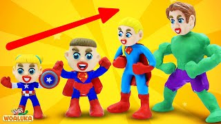 Superhero Family Song  WOA Luka Nursery Rhymes and Kids Songs  Educational Videos [upl. by Tevis]